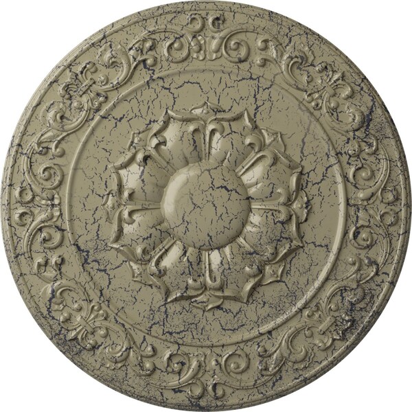 Ekena Millwork Sydney Ceiling Medallion (Fits Canopies up to 5 3/4"), 27 3/4"OD x 2"P, Castle Stone Crackle CM27SYCSC - main